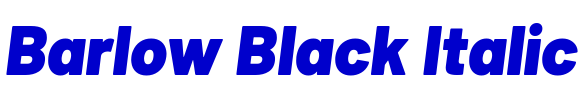 Barlow Black Italic 字体